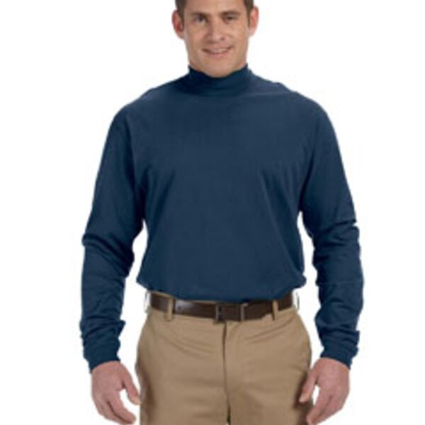 Adult Sueded Cotton Jersey Mock Turtleneck Thumbnail