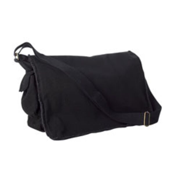 Pigment-Dyed Raw-Edge Messenger Bag Thumbnail