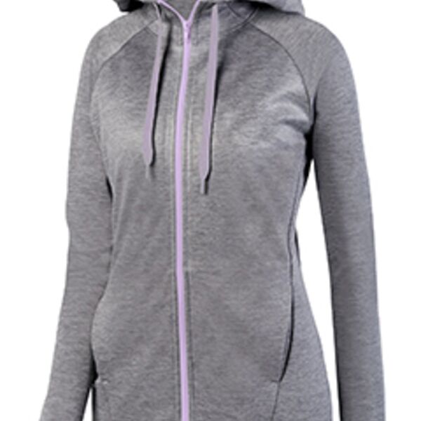 Ladies' Zoe Tonal Heather Full Zip Hoodie Thumbnail