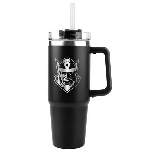 #LM 30oz Premium Stainless Travel Mug w/ Straw and Twist Closure Thumbnail